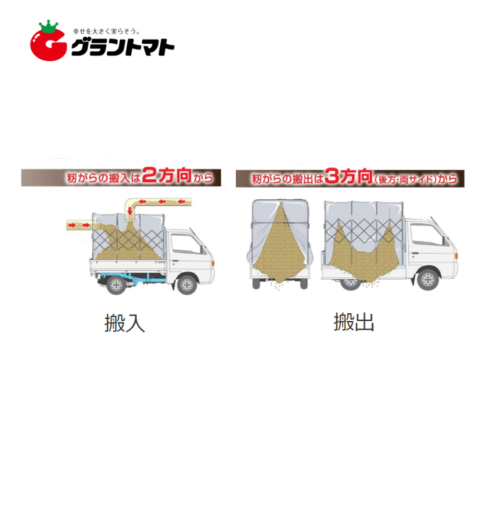 新品登場 AZTEC ショップ笹川農機 籾ガラ運搬コンテナ スライドエックス SSR-6 普通トラック用 約6反歩